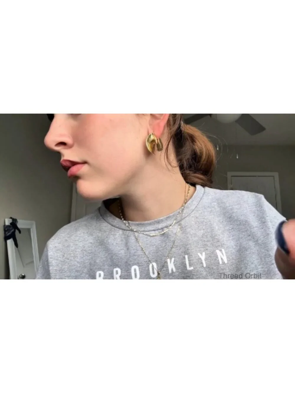 Chunky Gold Plated Hoop Earrings Textured Huggie Statement Jewelry